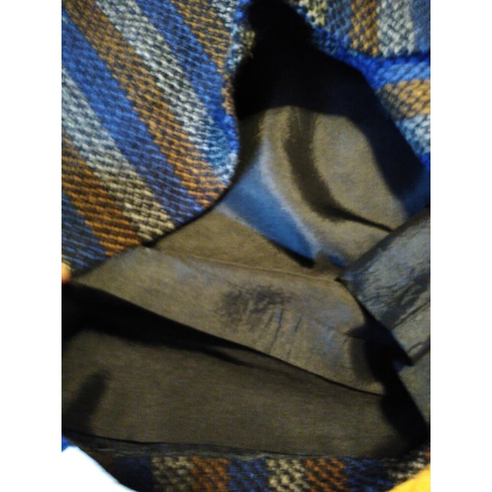 VTG Ms Behave Womens 10 Skirt Midi Length 100% Wool Lined Stripe Dark Academia - Picture 7 of 7